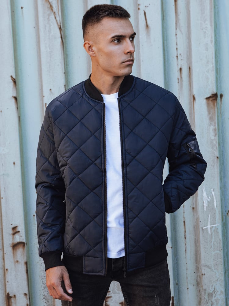 DStreet Kurtka męska pikowana bomber jacket granatowa