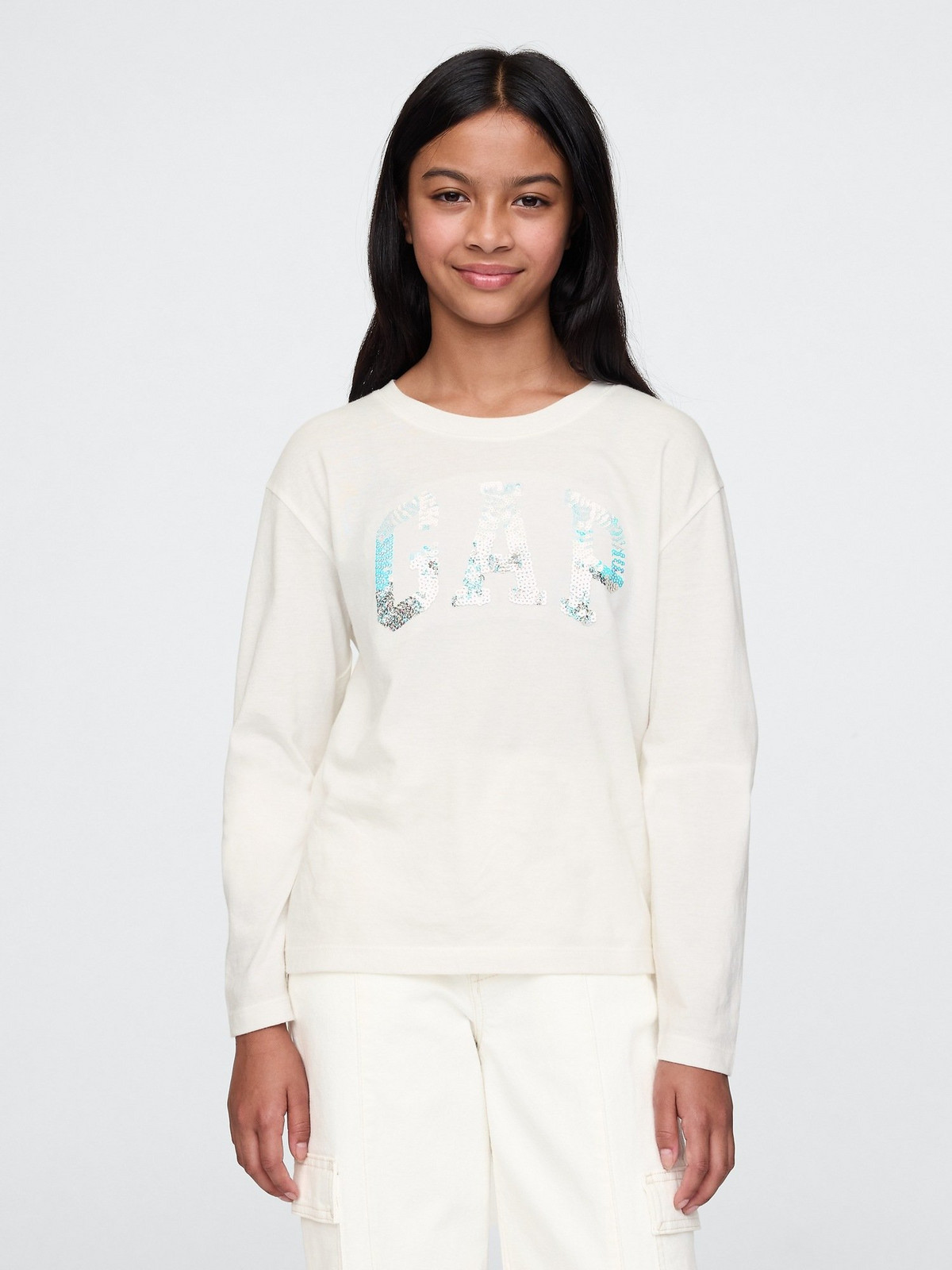 GAP Children's T-shirt with sequin logo - Girls