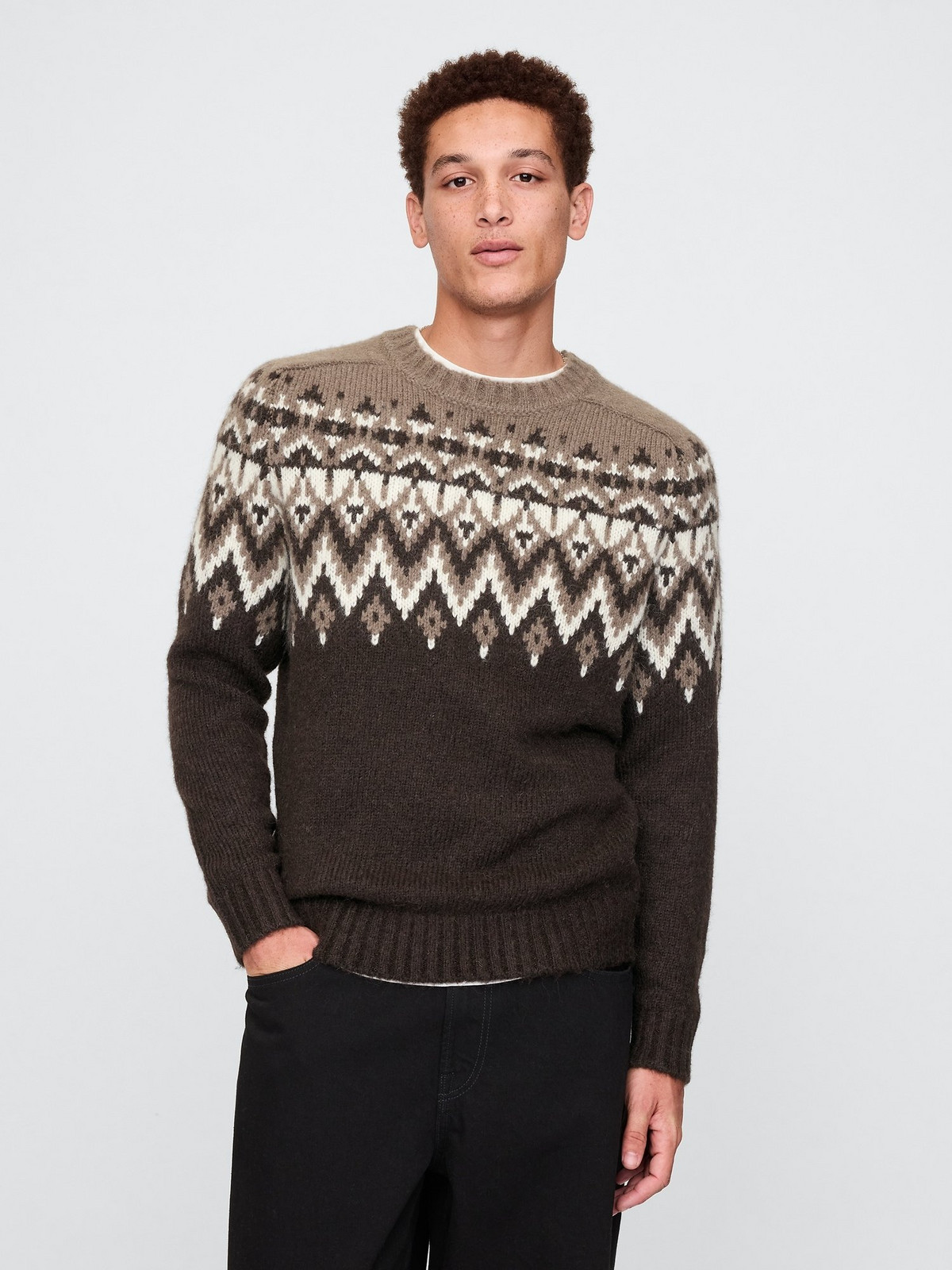 GAP Sweater with wool blend Fair Isle - Men's
