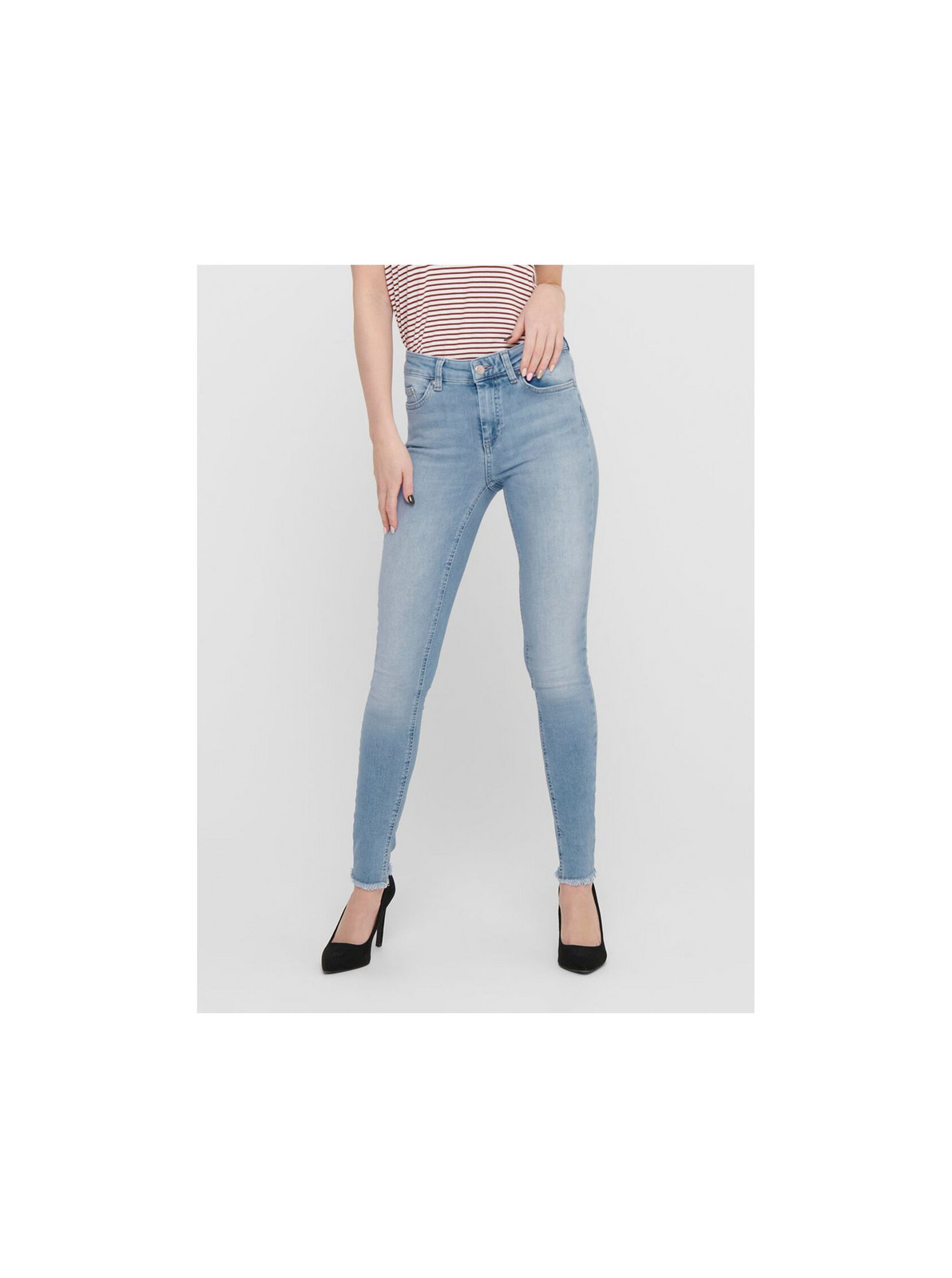 Blue skinny fit cropped jeans ONLY Blush - Women's