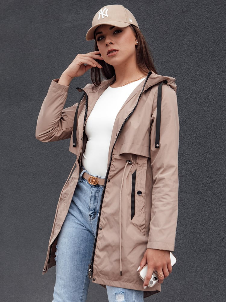 Kurtka damska parka GLAMJACKET beżowa Dstreet