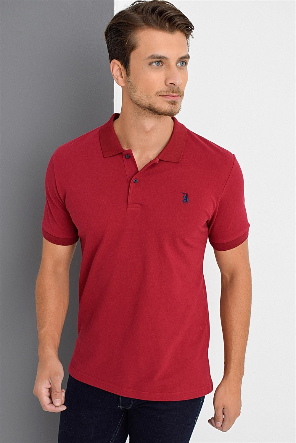 T8561 DEWBERRY MEN'S TSHIRT-BURGUNDY