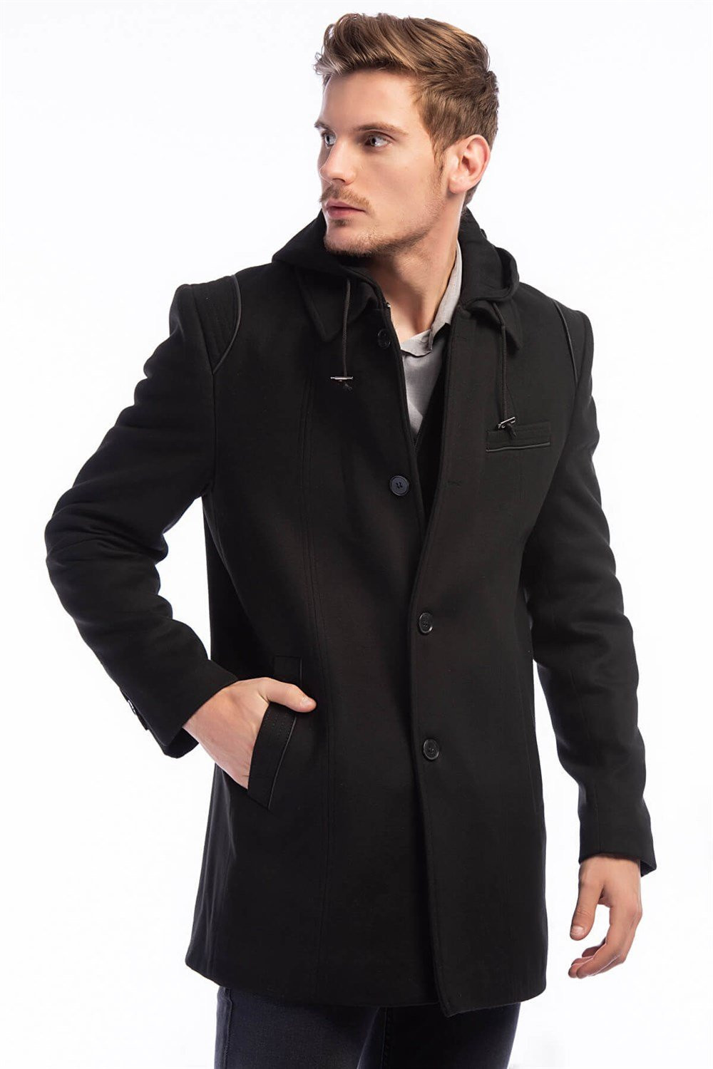 PLT8335 DEWBERRY MEN'S COAT-BLACK