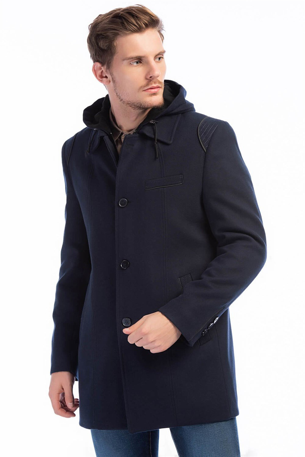 PLT8335 DEWBERRY MEN'S COAT-NAVY BLUE