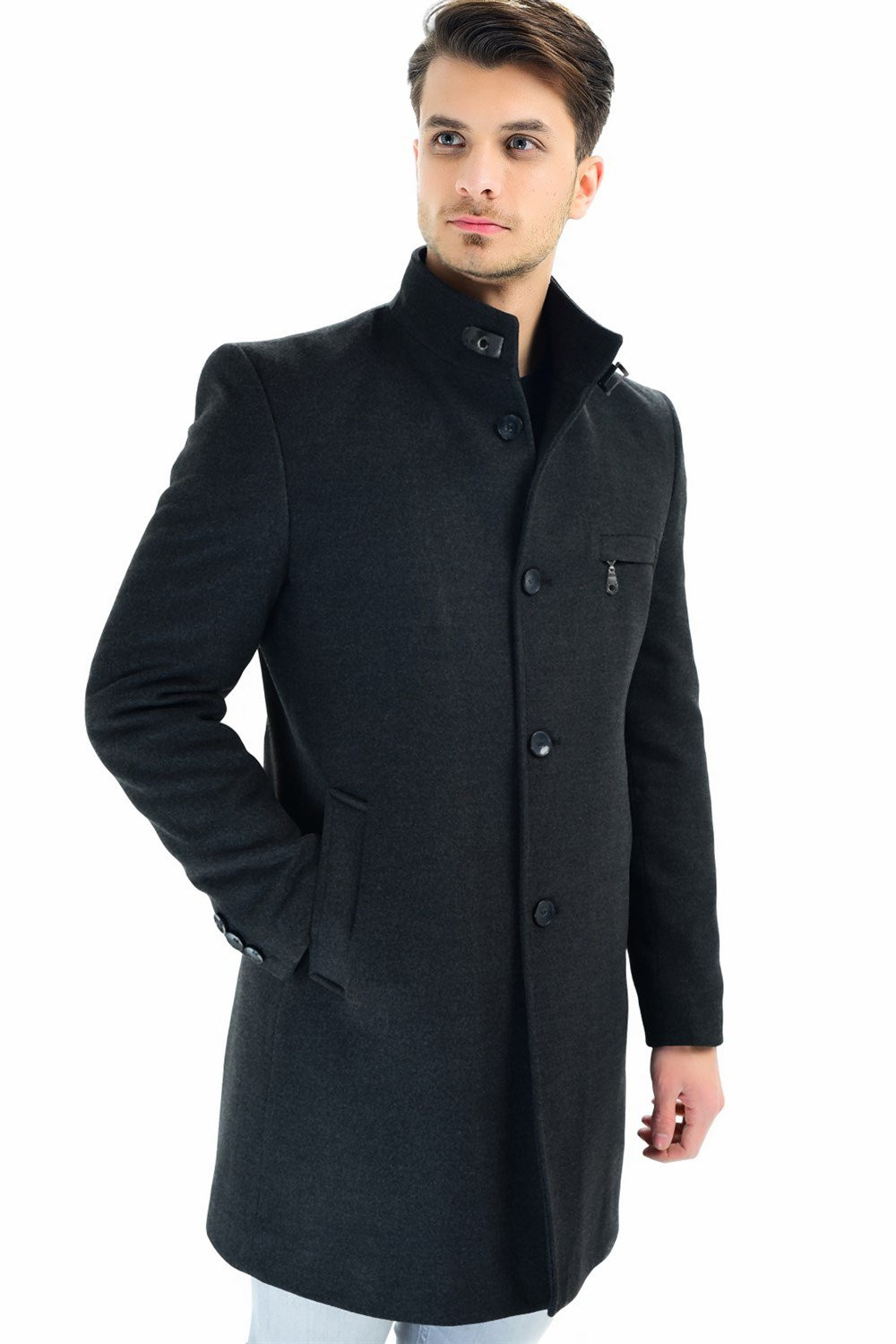 PLT8367 DEWBERRY MEN'S COAT-ANTHRACITE