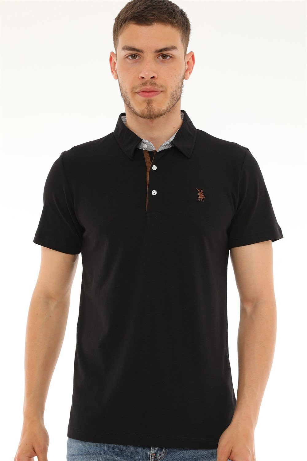 T8582 DEWBERRY MEN'S T-SHIRT-BLACK