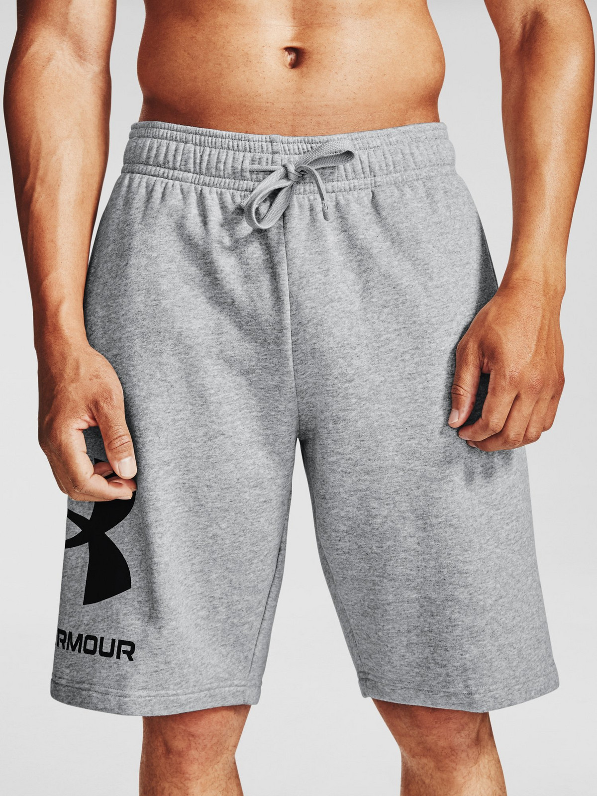 Under Armour Shorts UA Rival FLC Big Logo Shorts-GRY - Men