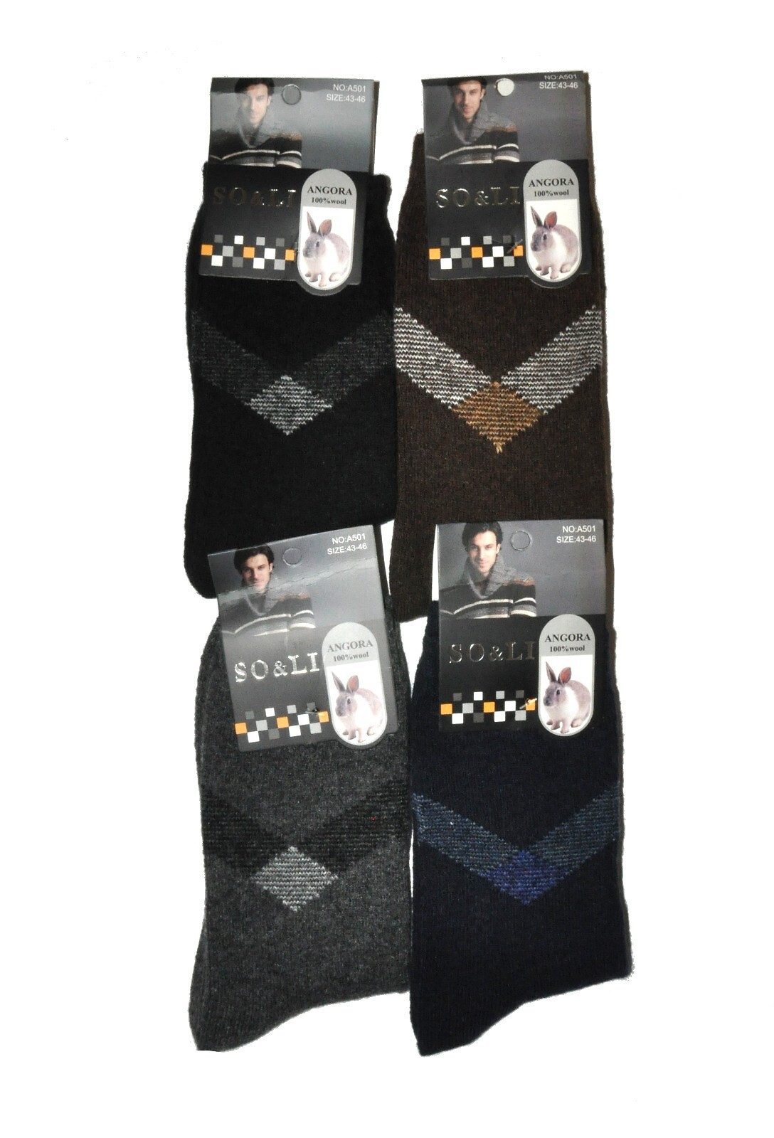 Pánske ponožky WiK SO&LI art.001/20 Angora 40-46 směs barev 40-43