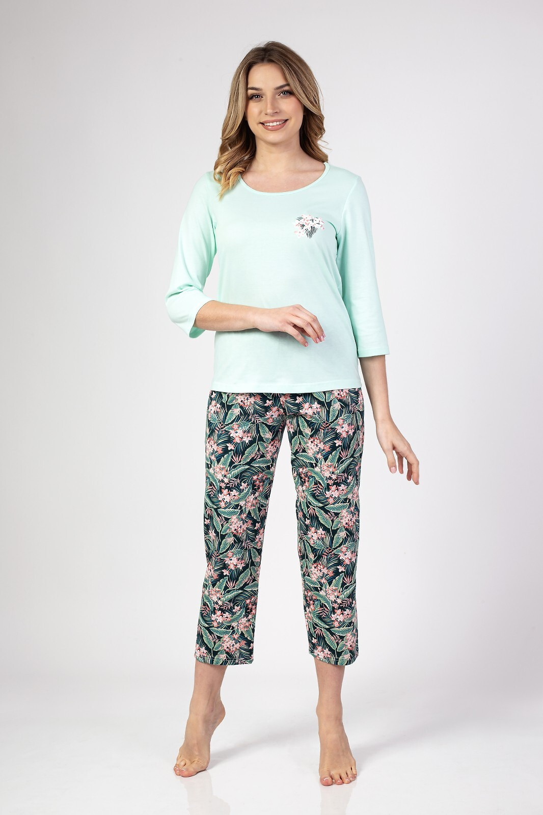 Dámske pyžamo Regina 679 3/4 2XL-3XL Z24/25 malina XXL