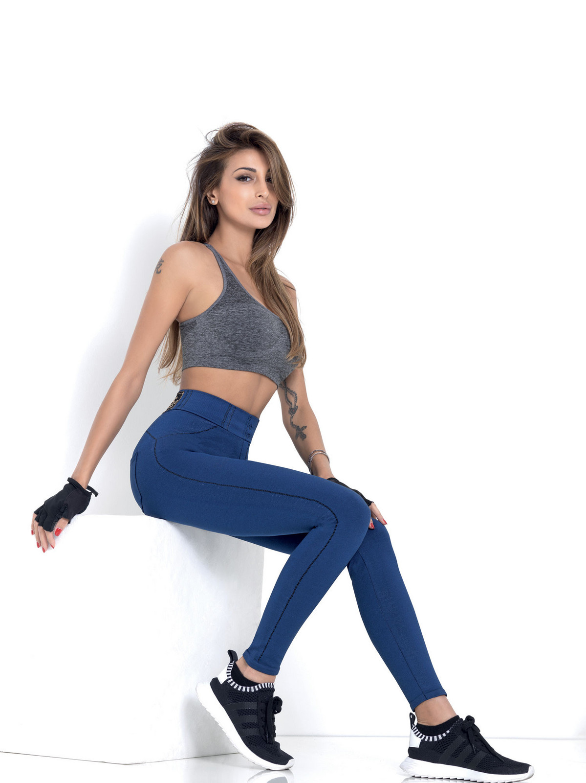 Dámske športové Jeans Push-Up D4S.lab Intimidea Farba: night blue J, Veľkosť: 46/48