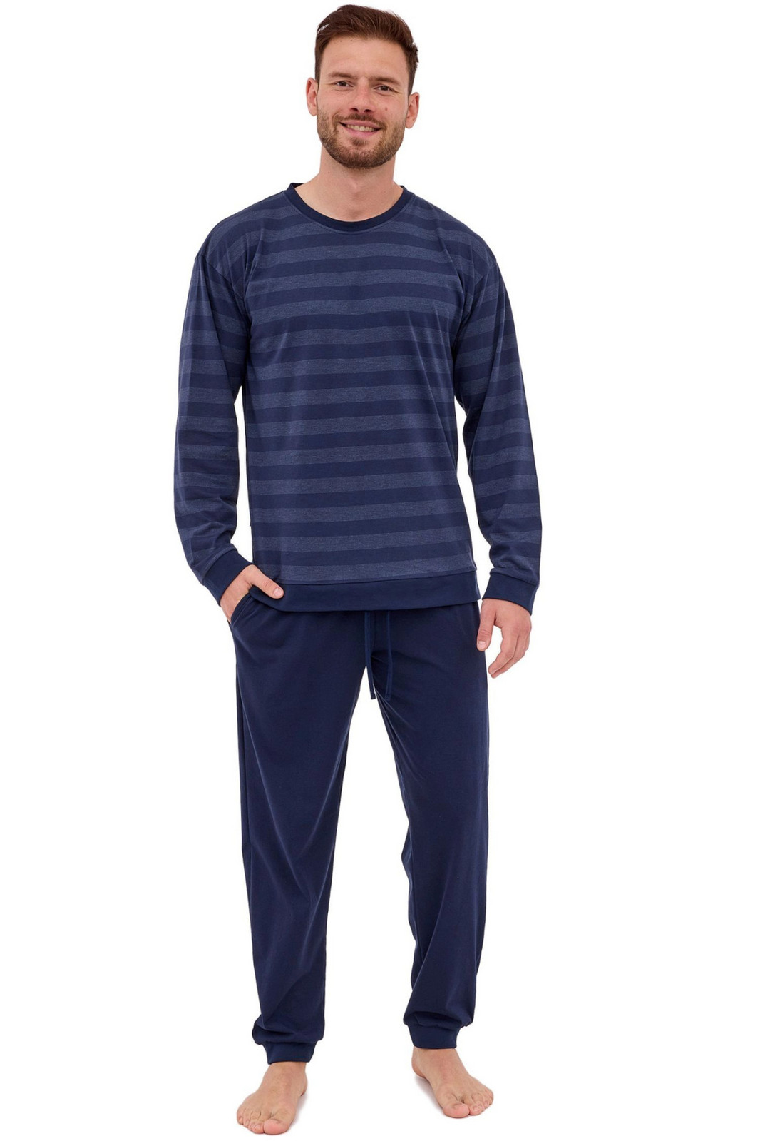 Pánske pyžamo 117/279 voľné - CORNETTE tmavě modrá L