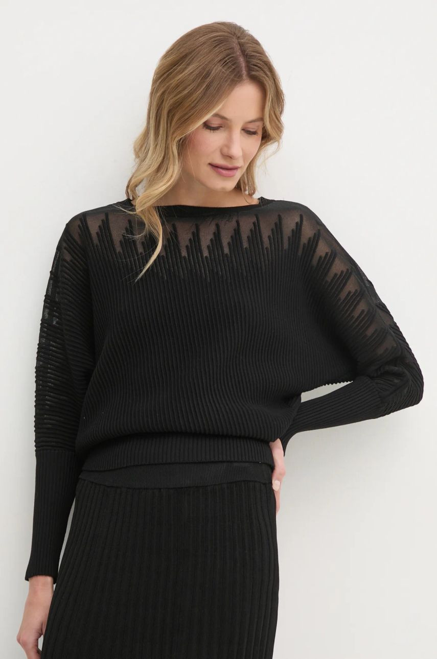 Sveter Dkny dámsky, čierna farba, tenký, P4JSAT74