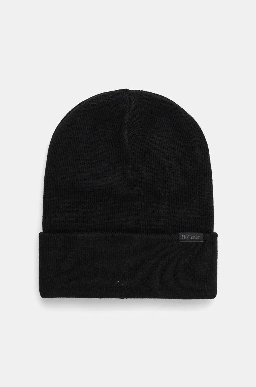 Čiapka Hollister Co. čierna farba, KI312-4035