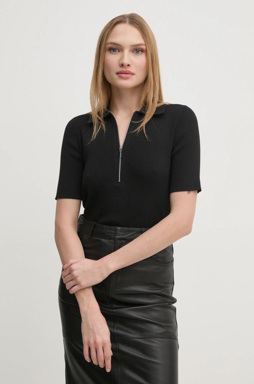 Sveter Calvin Klein dámsky, čierna farba, tenký, K20K208105
