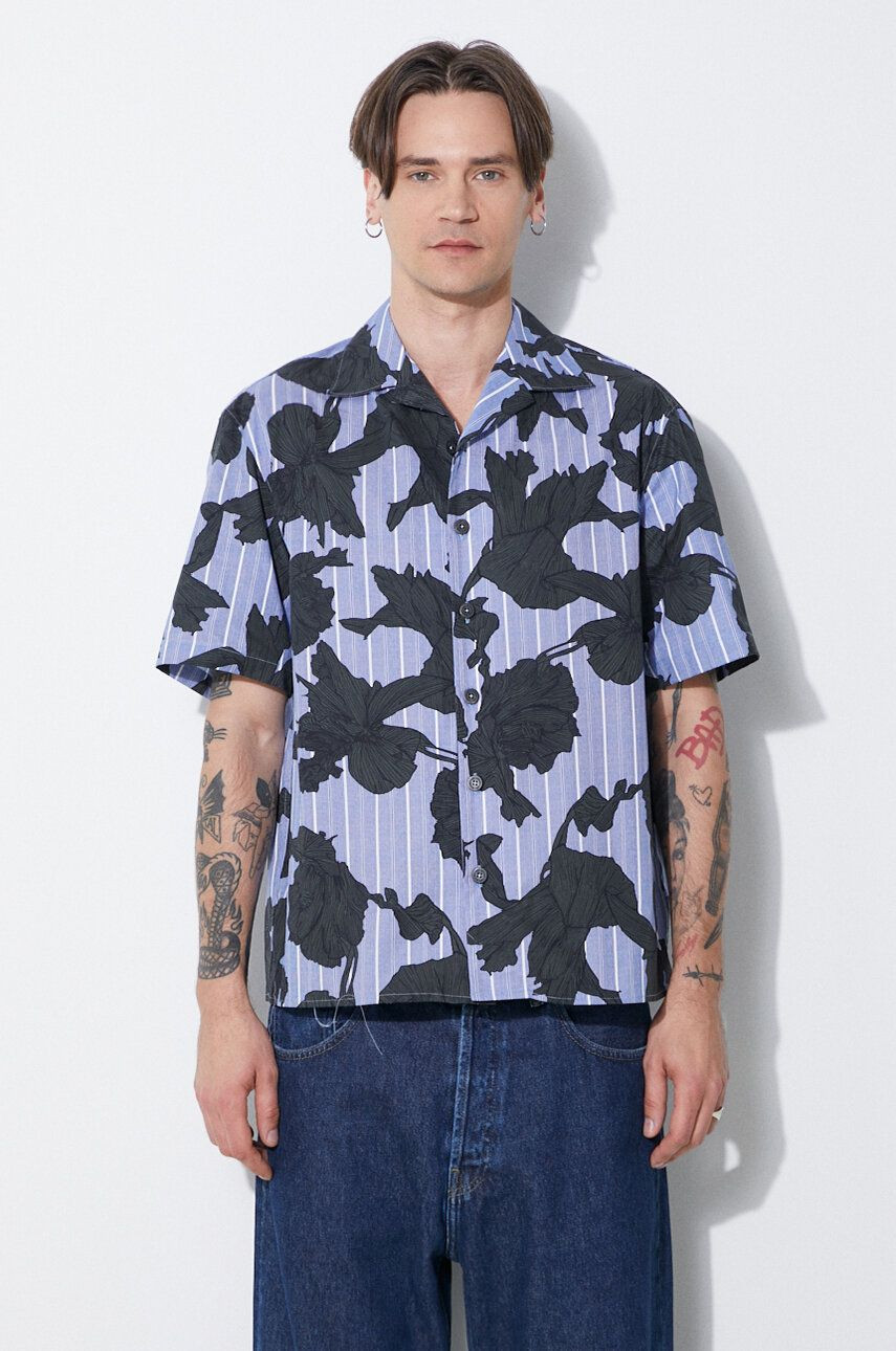 Bavlnená košeľa Neil Barrett Boxy Bold Flowers Print Short Sleeve Shirt pánska, regular, MY60214A-Y059-765N