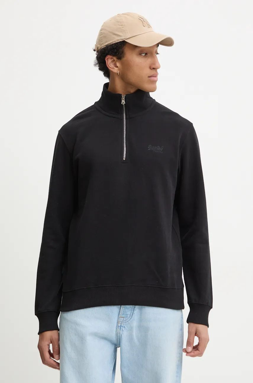 Mikina Superdry pánska, čierna farba, jednofarebná, M2013750A-02A