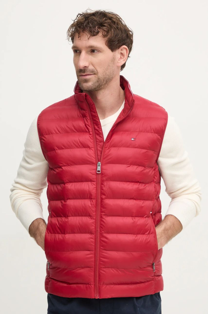 Vesta Tommy Hilfiger pánska, bordová farba, prechodná, MW0MW37677