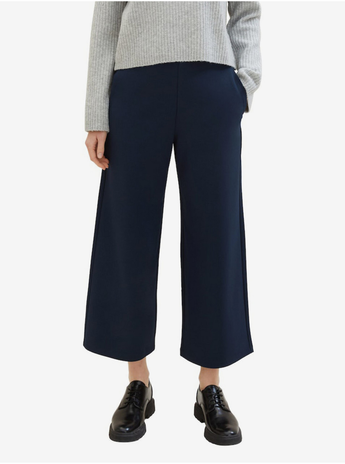 Tmavomodré dámske nohavice Tom Tailor Denim