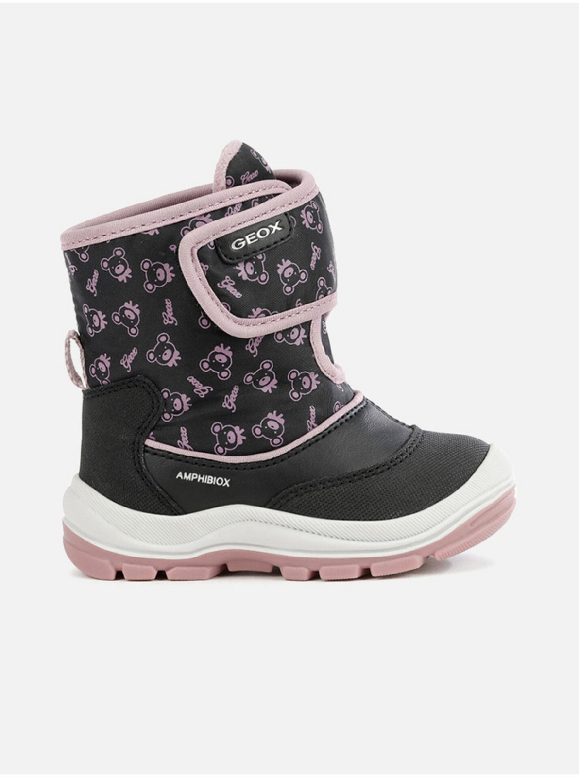 Čierna dievčenská členková obuv Geox Flanfil ABX