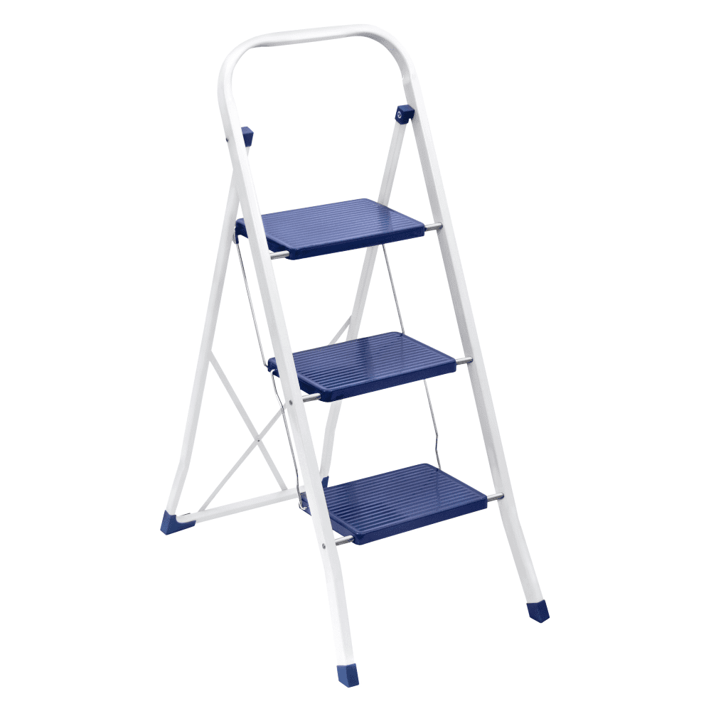 Skladacie schodíky, strieborná/modrá, ARKO 3