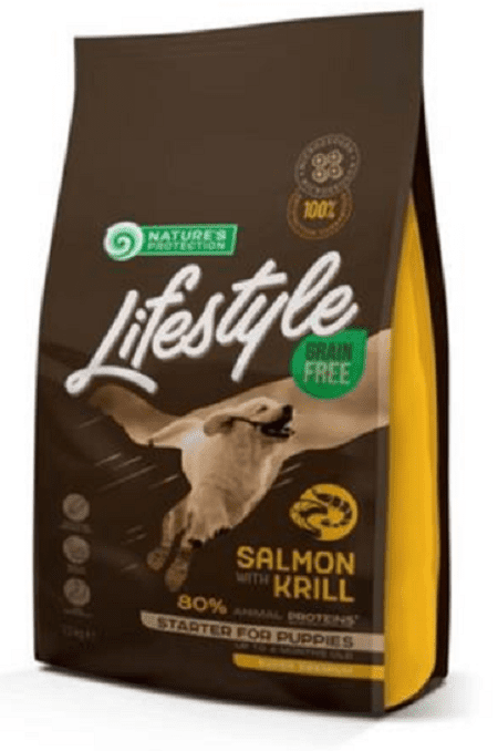 Natures Protection Lifestyle dog puppies all breeds salmon & krill granule pre šteniatka 1,5kg