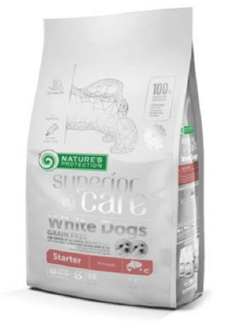 Natures Protection Superior care white dog puppies starter all breeds salmon granule pre šteniatka 1,5kg