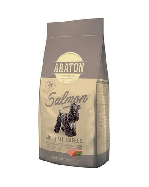 ARATON dog adult all breed salmon small malé granule pre psy 15kg