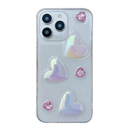 Puzdro Love Epoxy iPhone 16 Pro - ružové