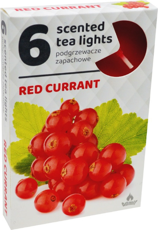 MAKRO - Sviečky čajové 6ks červené ríbezle
