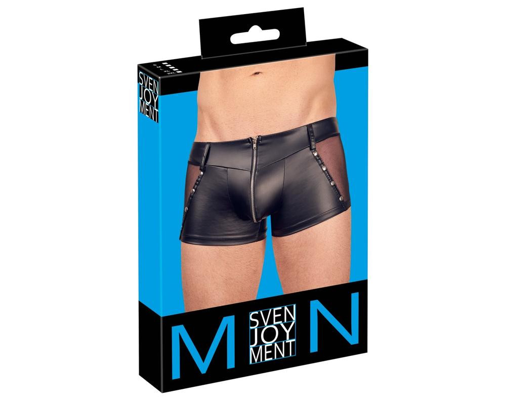 Svenjoyment - Priehľadné boxerky s bočným zipsom (čierne)