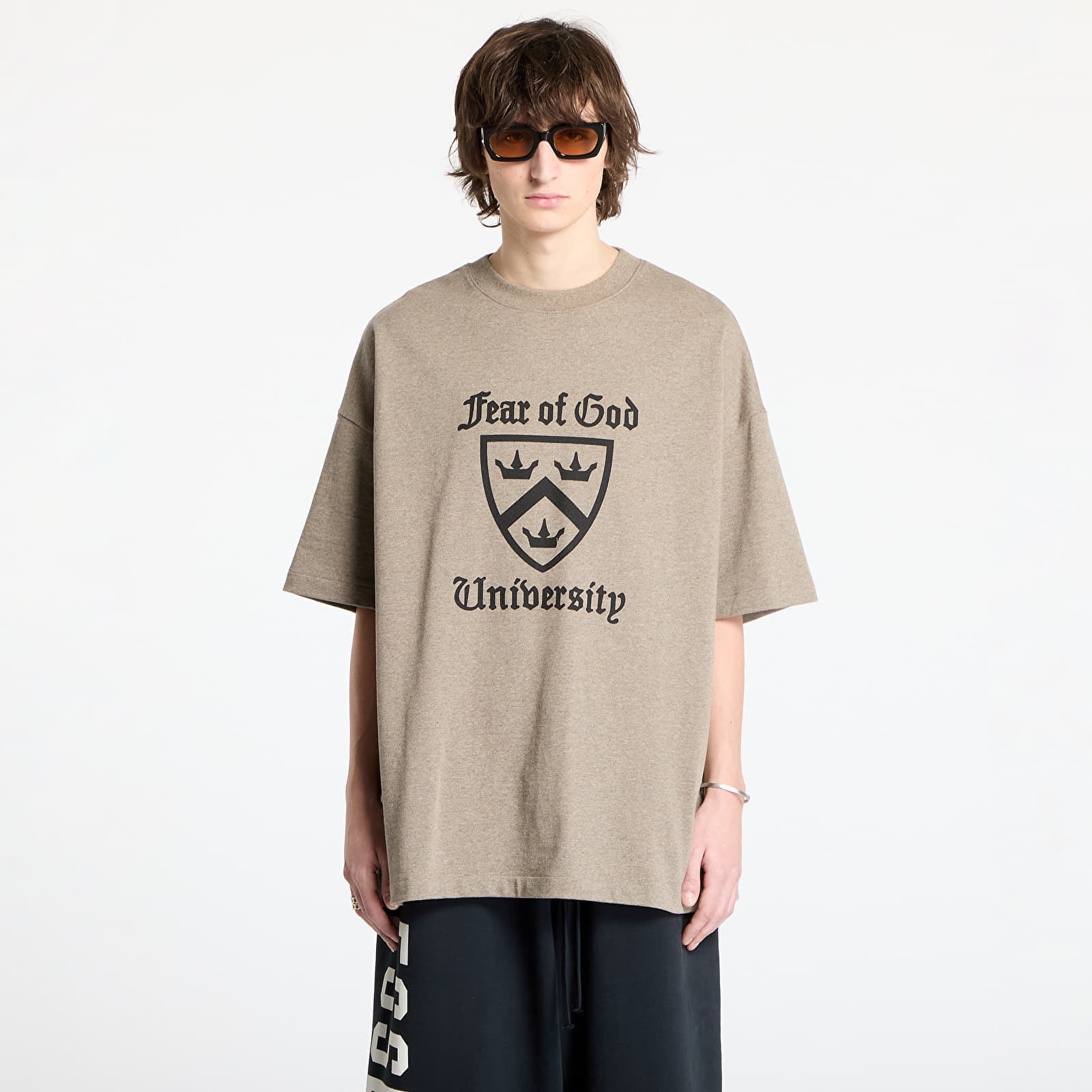 Tričko Fear Of God ESSENTIALS Heavy Crewneck Tee Heather Gray XL