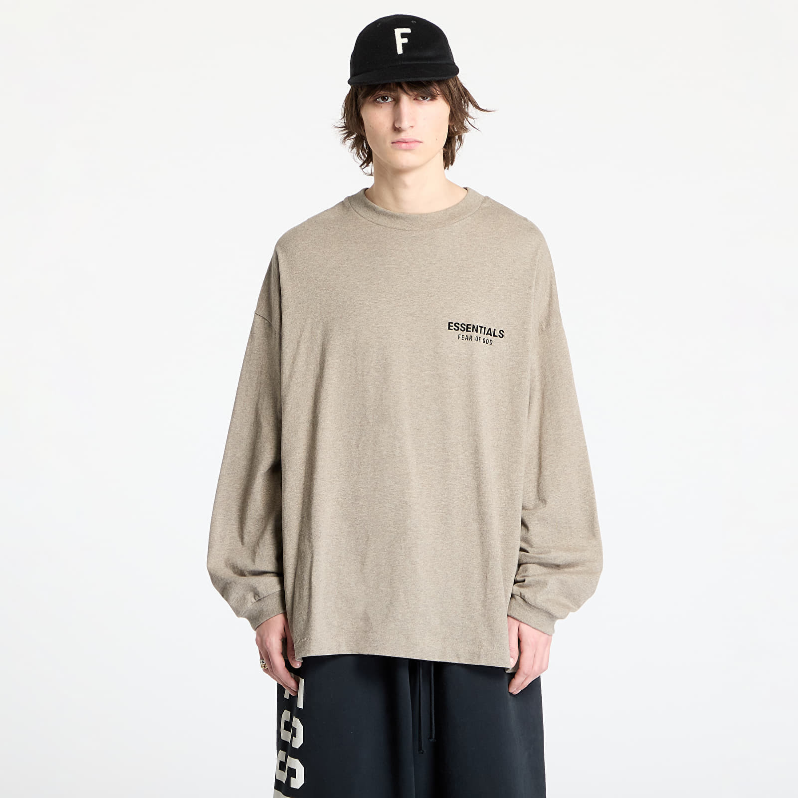 Tričko Fear Of God ESSENTIALS Jersey Long Sleeve T-Shirt Heather Gray XL