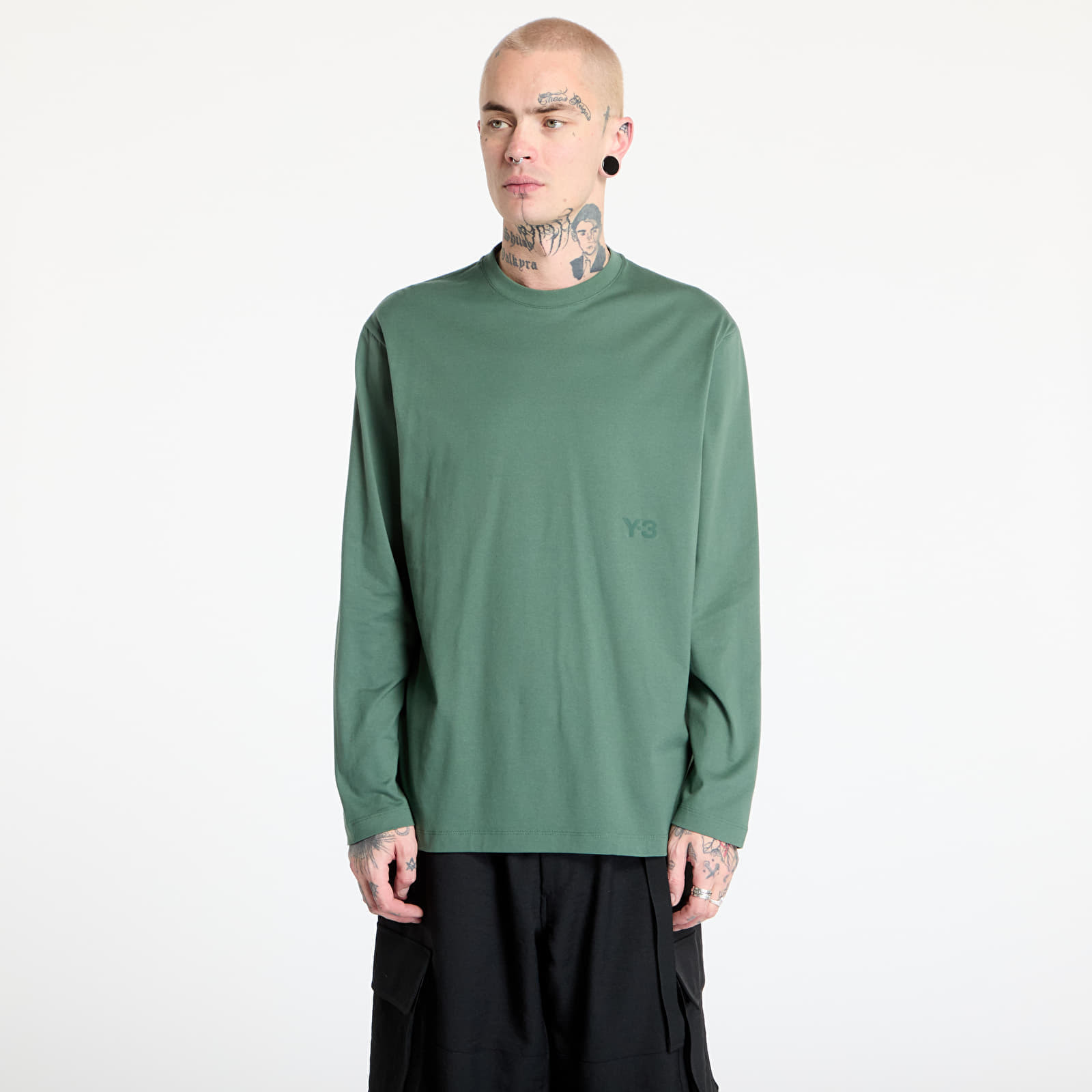 Tričko Y-3 Long Sleeve Top UNISEX Green Oxide S