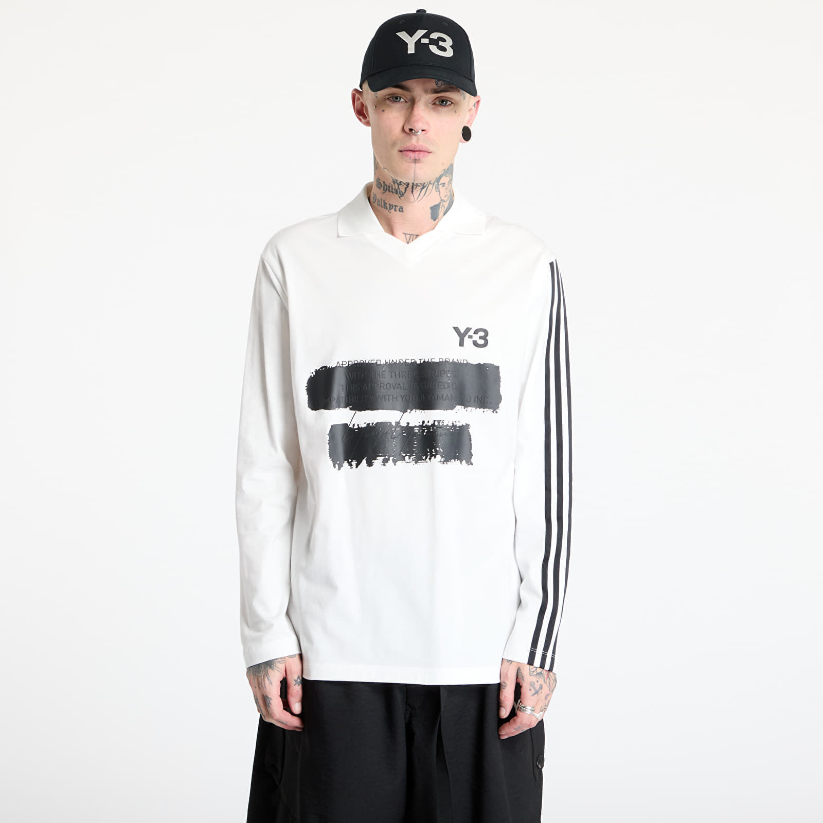 Tričko Y-3 Graphic Logo Long Sleeve Top UNISEX Core White S