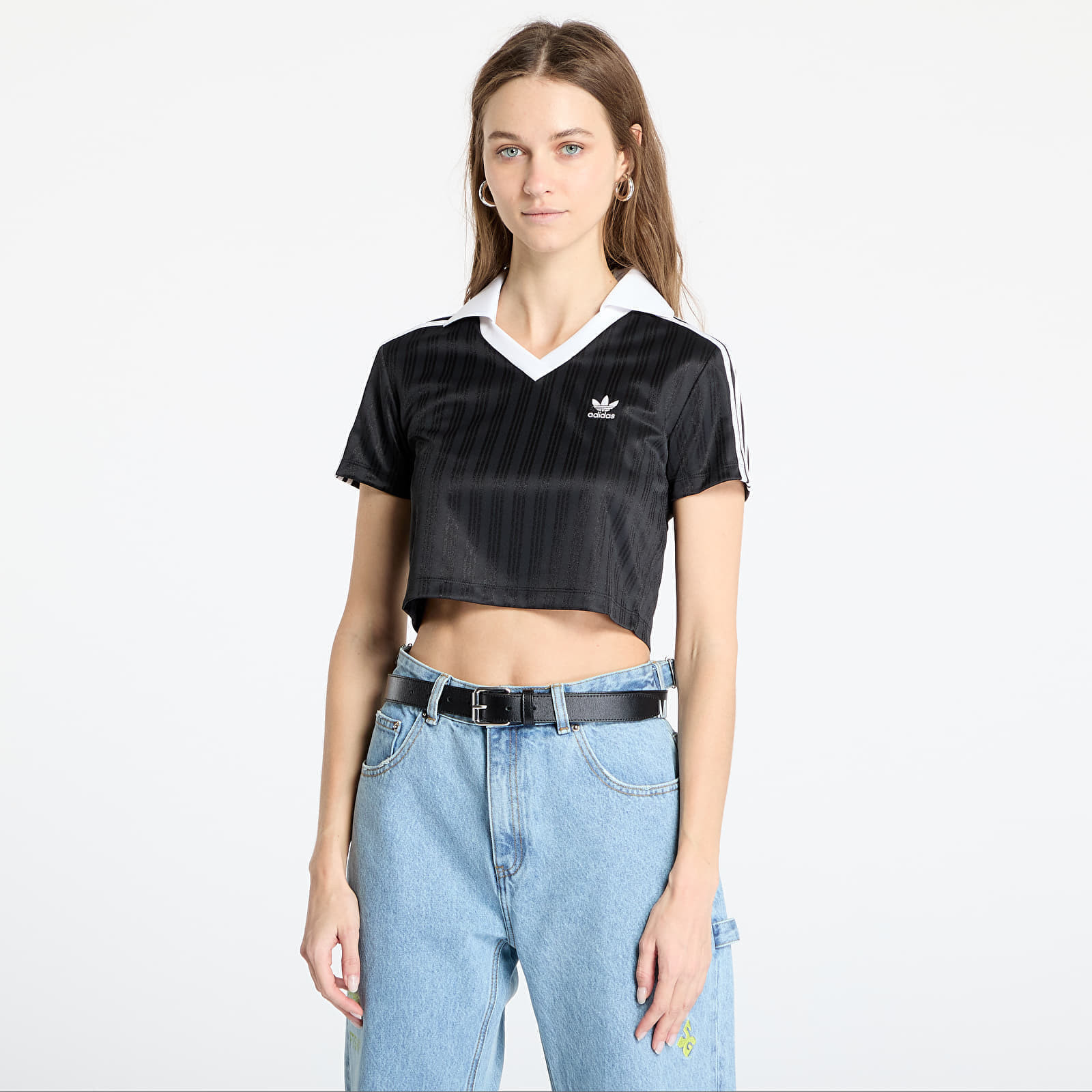 Tričko adidas V-Neck Polo Black S