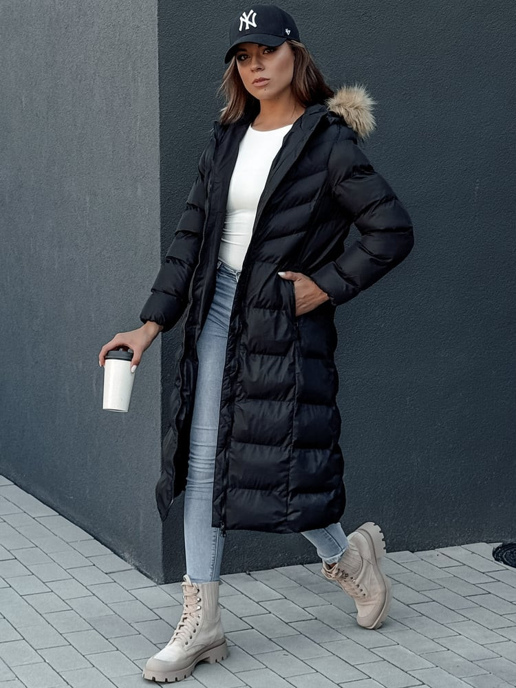 Płaszcz zimowy damski LUXWARM czarny Dstreet