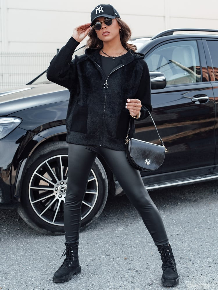 Kurtka damska alpaka KATHERINE czarna Dstreet