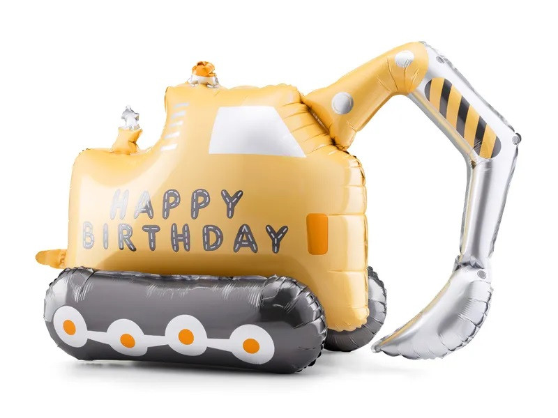 PartyDeco Fóliový balón Happy Birthday - Bager 49 x 76,5 cm