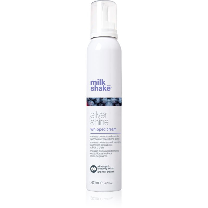Milk Shake Silver Shine Whipped Cream penový kondicionér neutralizujúci žlté tóny 200 ml