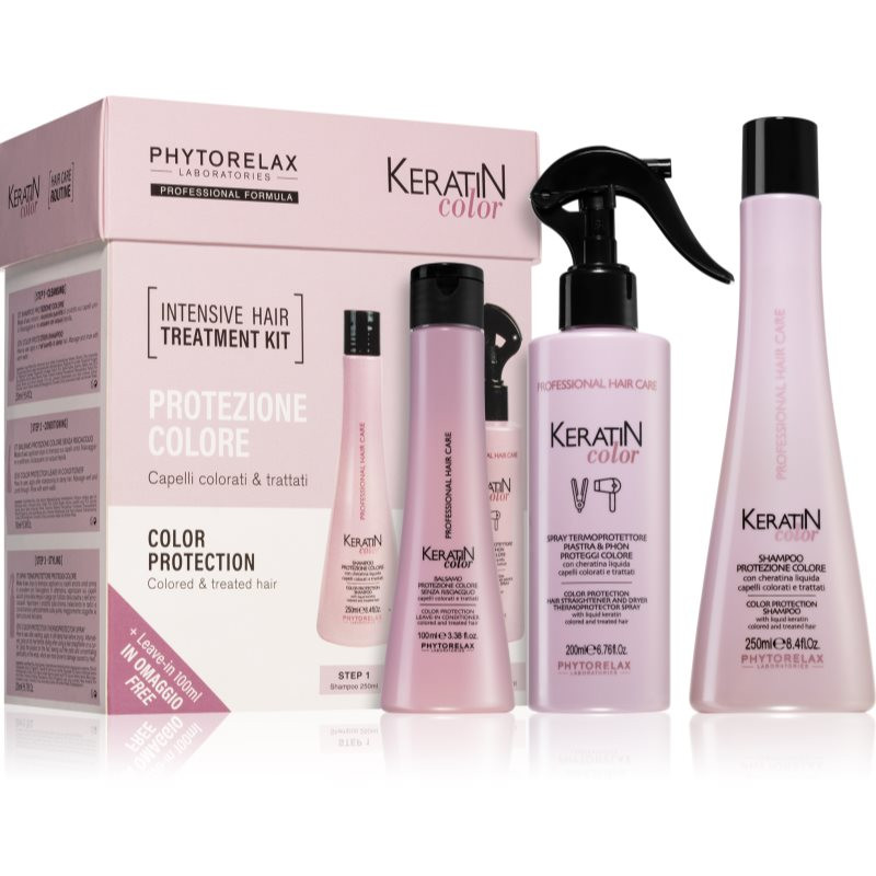 Phytorelax Laboratories Keratin Color darčeková sada (pre farbené vlasy)
