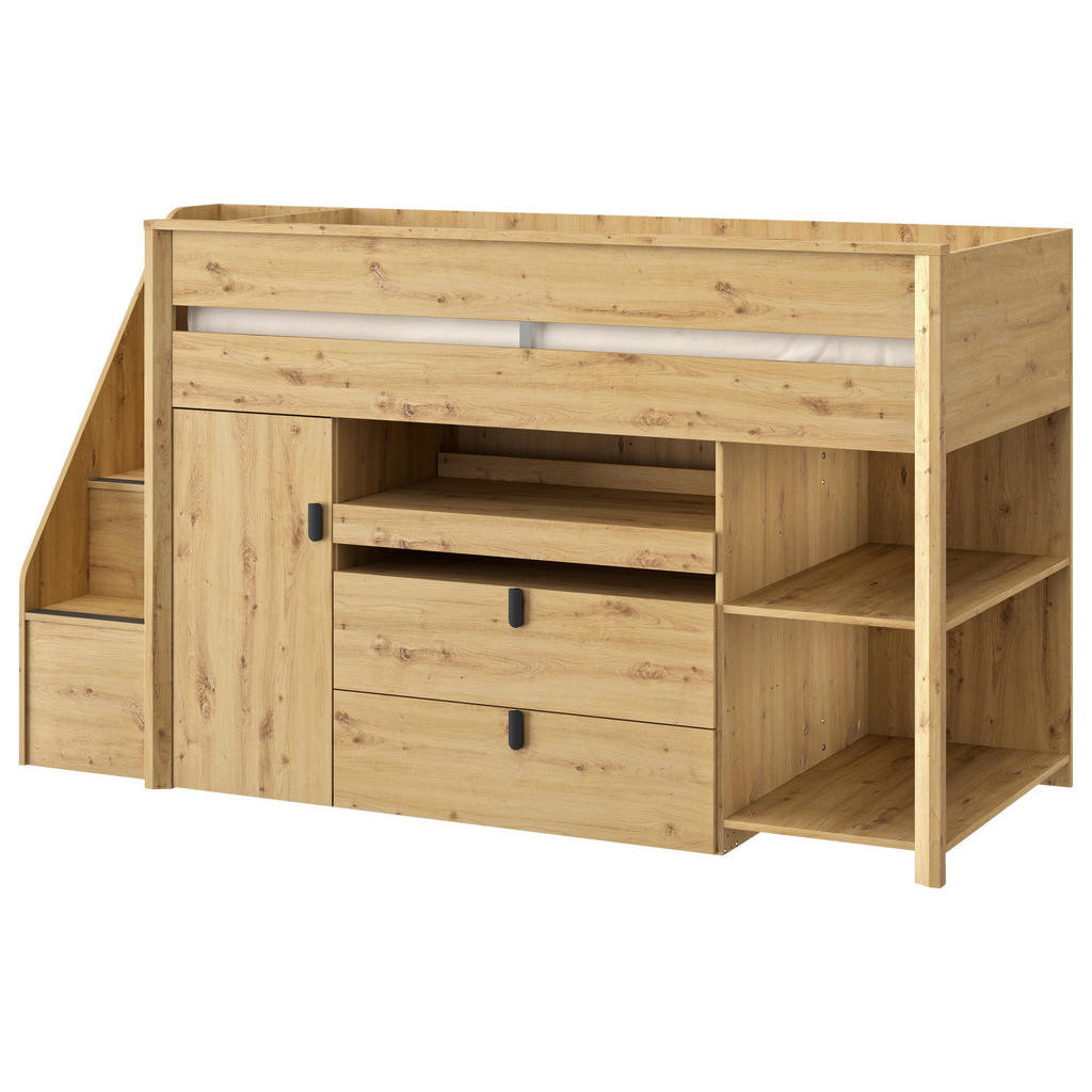 MID.YOU VYVÝŠENÁ POSTEĽ, 90/200 cm, dub artisan