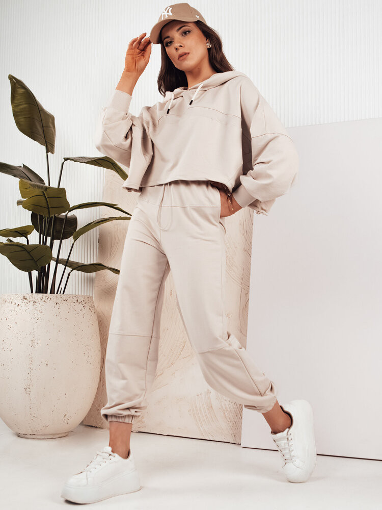 Dámske tepláky BISTAN light beige Dstreet AY1018 S