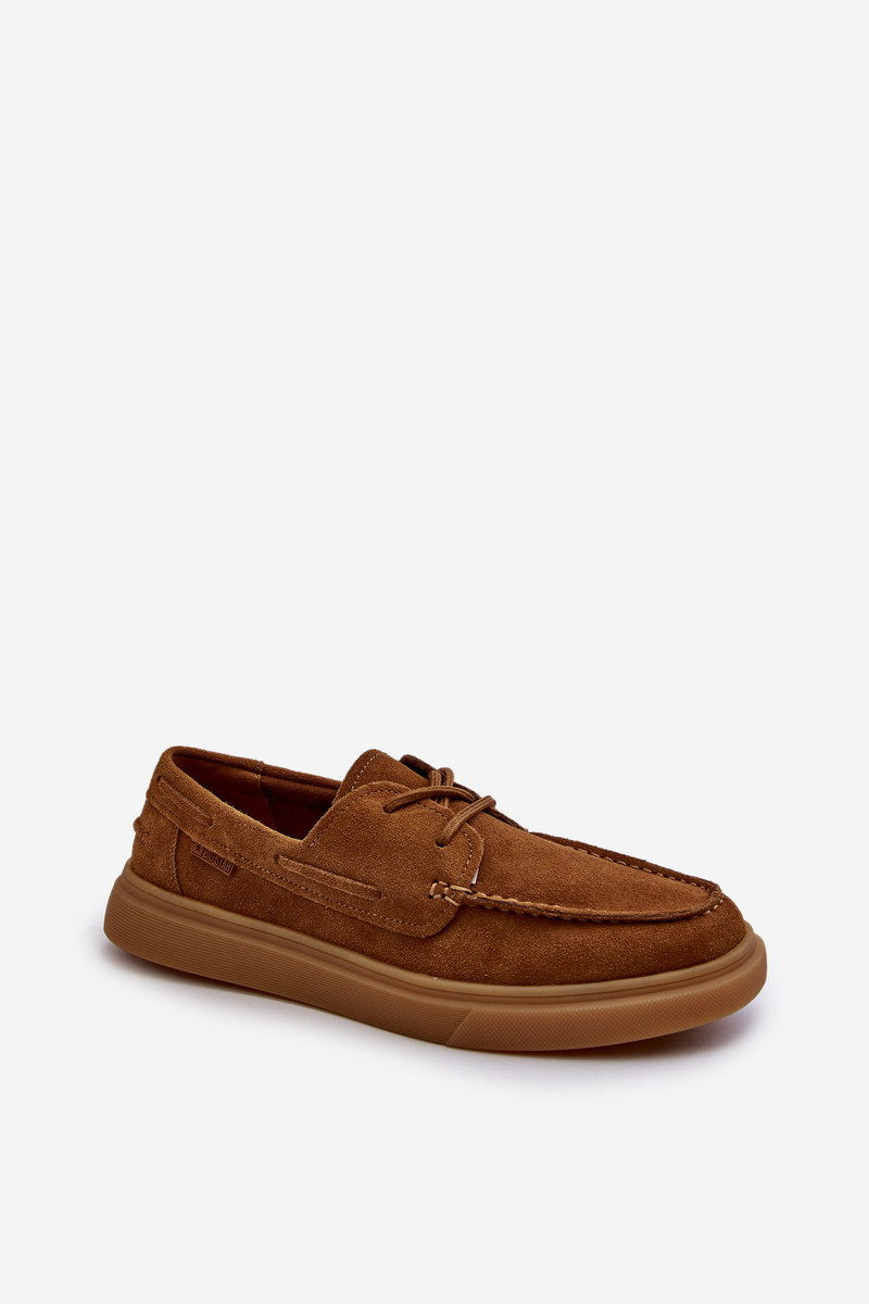 Semišové pánske mokasíny Brogues Big Star Camel 42