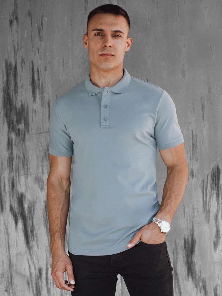 Pánske modré polo tričko Dstreet PX0608 M