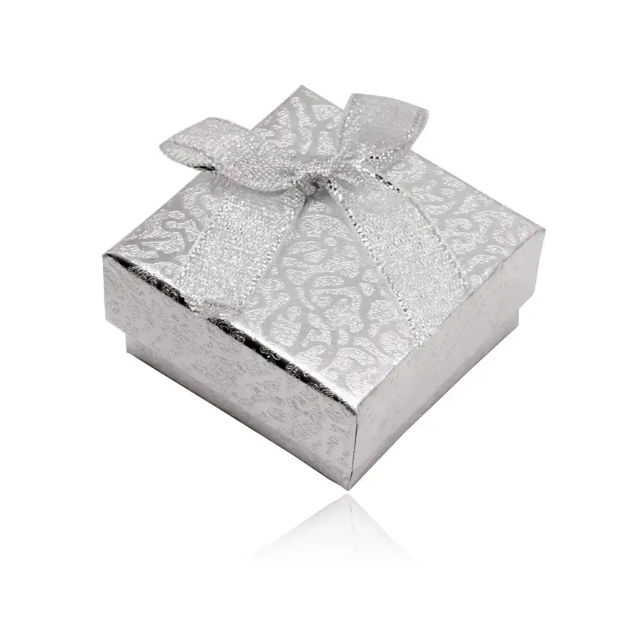 Krabička na náušnice alebo dva prstene - popínavá rastlina, strieborná farba