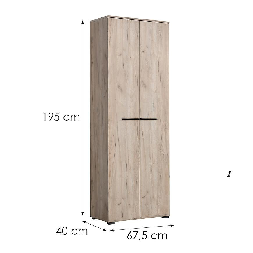 Skriňa Lorca Šedá Dub/Šedá 11008354