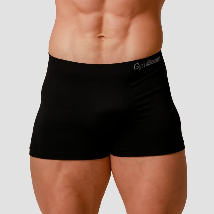 GymBeam Pánske boxerky Seamless 2Pack Black  XXXLXXXL