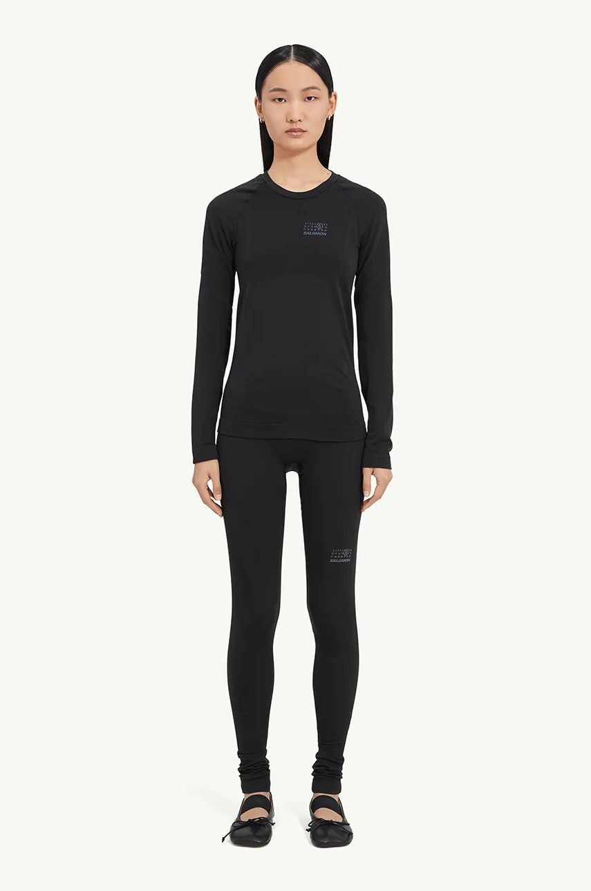 Tričko s dlhým rukávom MM6 Maison Margiela dámske, čierna farba, S52NH0024.M20037