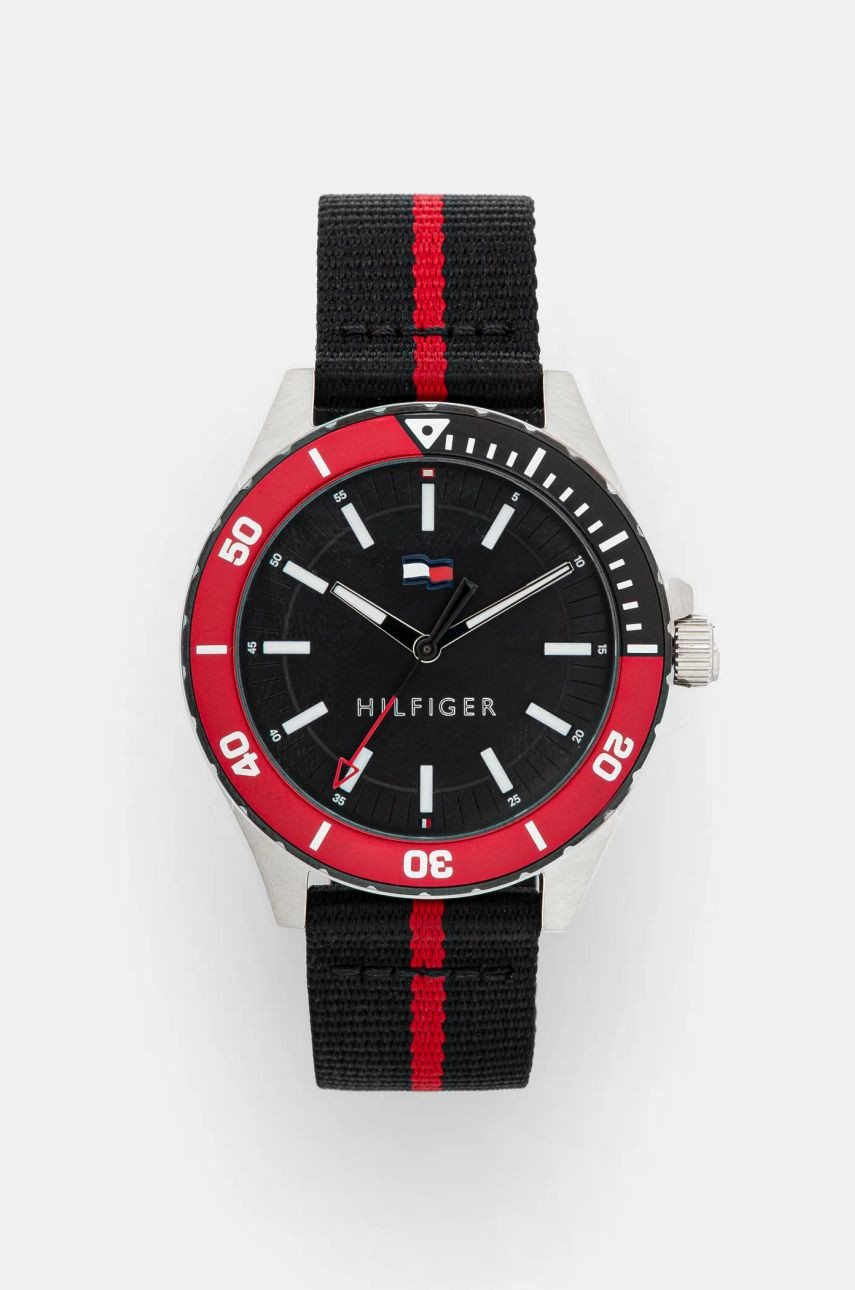 Hodinky Tommy Hilfiger pánske, červená farba, 1792010
