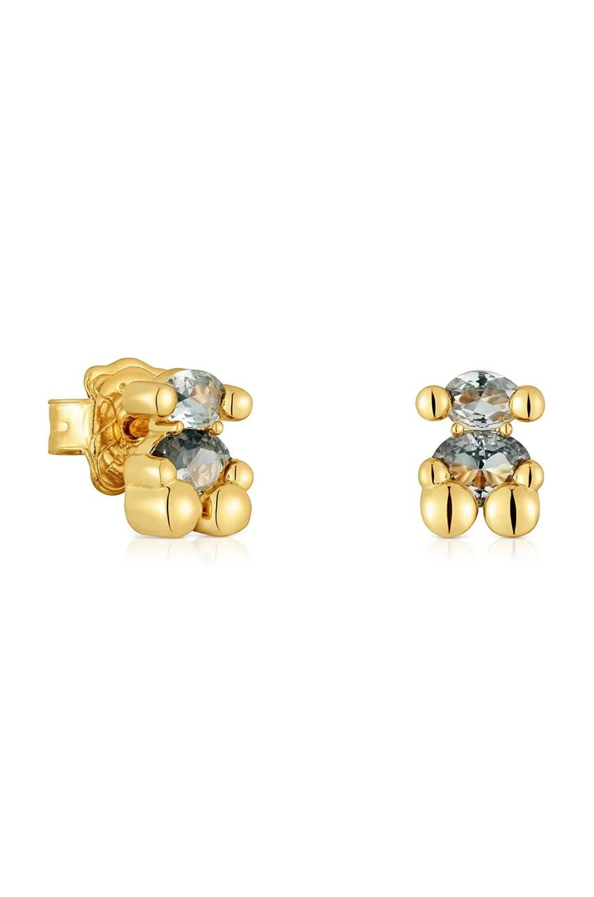 Strieborné pozlátené náušnice Tous Bold Bear Lab 1004255200